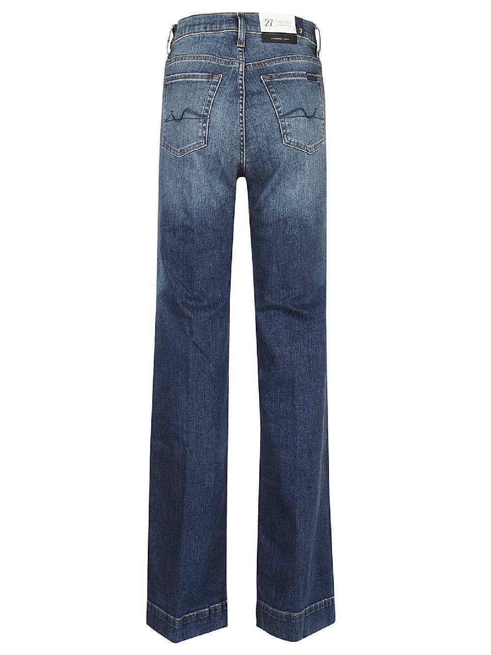 7 FOR ALL MANKIND  Jeans di Cotone Blu da Donna 7 For All Mankind Italy