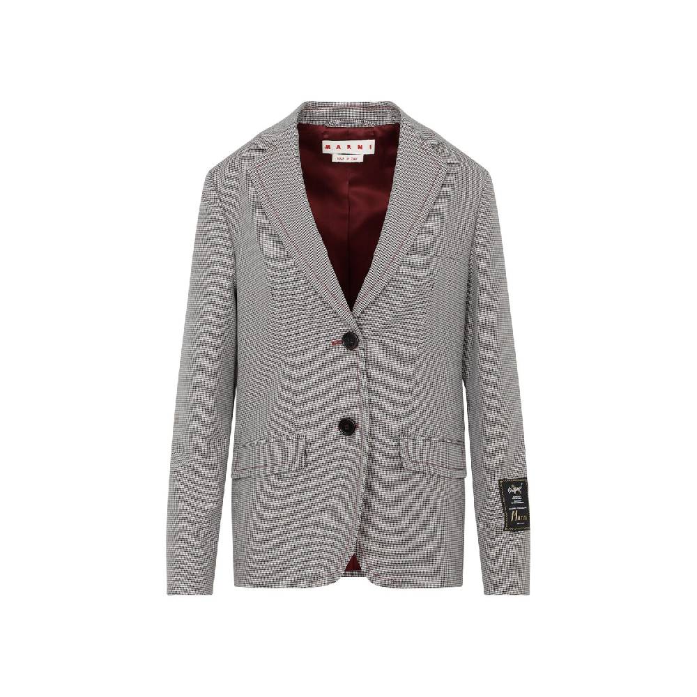 MARNI  Giacca da Donna Marni in Lana a Quadri Ruby Saldi Di Fabbrica