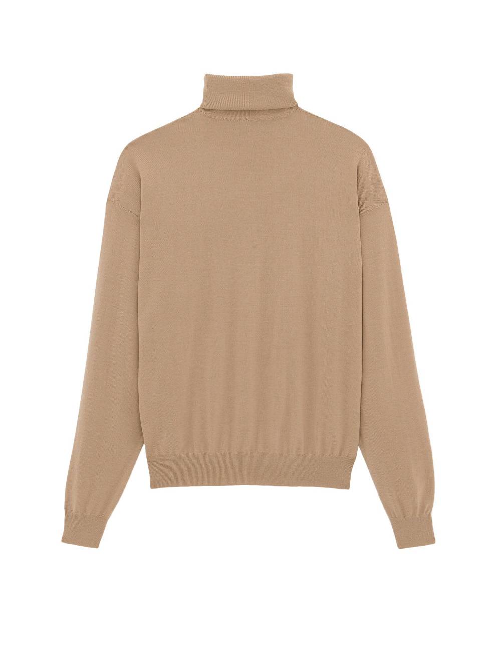 SAINT LAURENT  Maglione Dolcevita Beige Saint Laurent - Lana 100% Eco-Sostenibile Italy