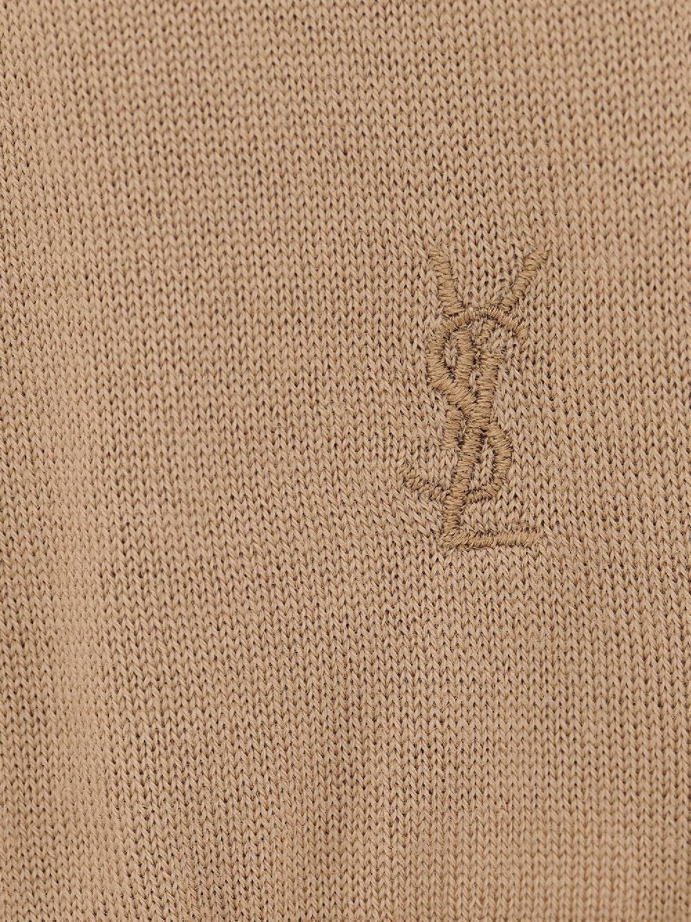 SAINT LAURENT  Maglione Dolcevita Beige Saint Laurent - Lana 100% Eco-Sostenibile Italy