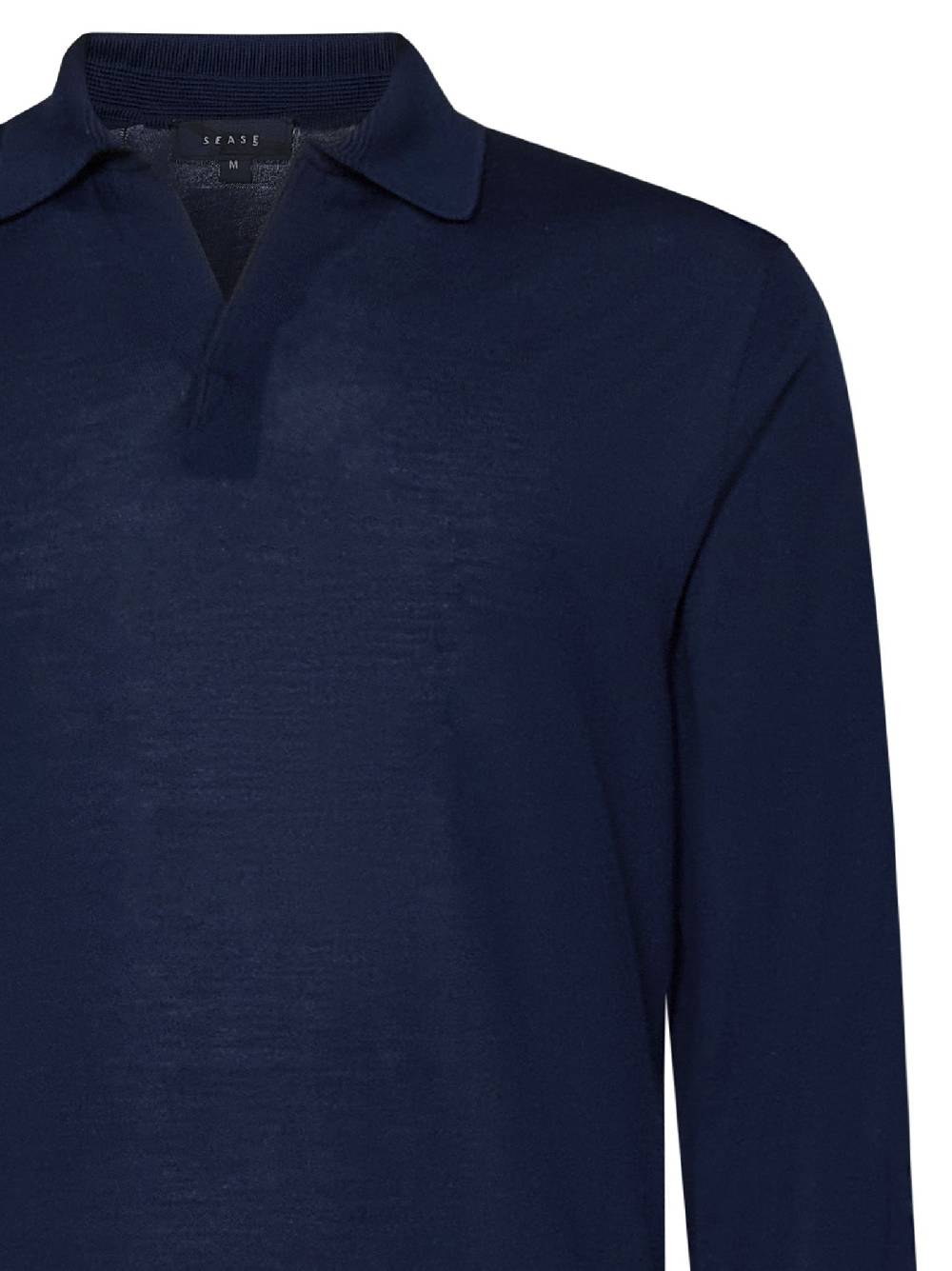 SEASE  Polo Uomo SEASE in Lana Vergine Blu Navy Spedizione Gratuita