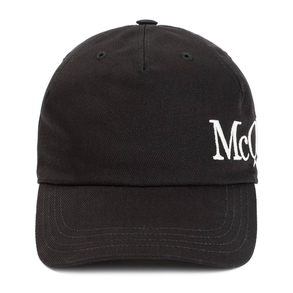 ALEXANDER MCQUEEN  Cappellino in Cotone con Logo Ricamato Alexander McQueen - Nero Fino Al -60%