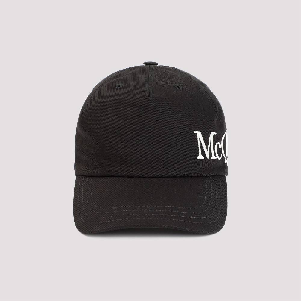 ALEXANDER MCQUEEN  Cappellino in Cotone con Logo Ricamato Alexander McQueen - Nero Fino Al -60%