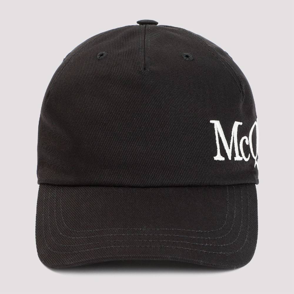 ALEXANDER MCQUEEN  Cappellino in Cotone con Logo Ricamato Alexander McQueen - Nero Fino Al -60%