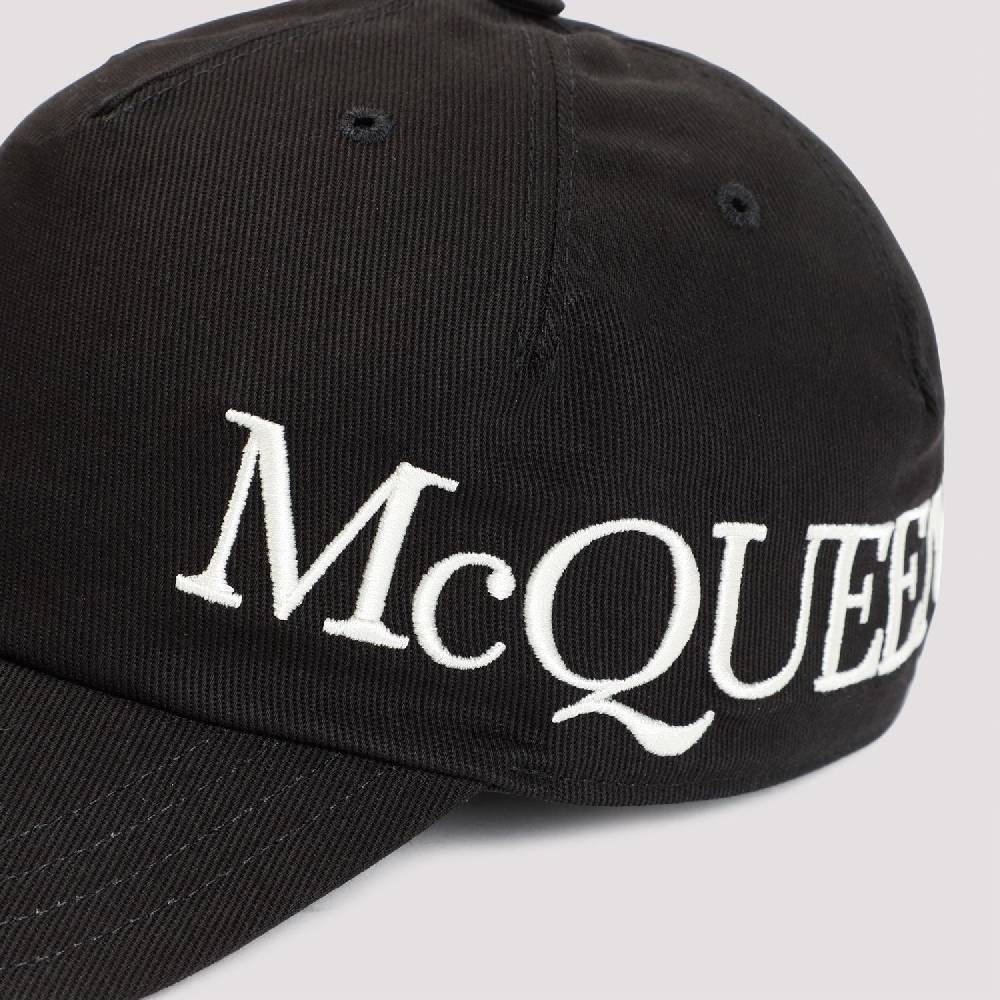 ALEXANDER MCQUEEN  Cappellino in Cotone con Logo Ricamato Alexander McQueen - Nero Fino Al -60%