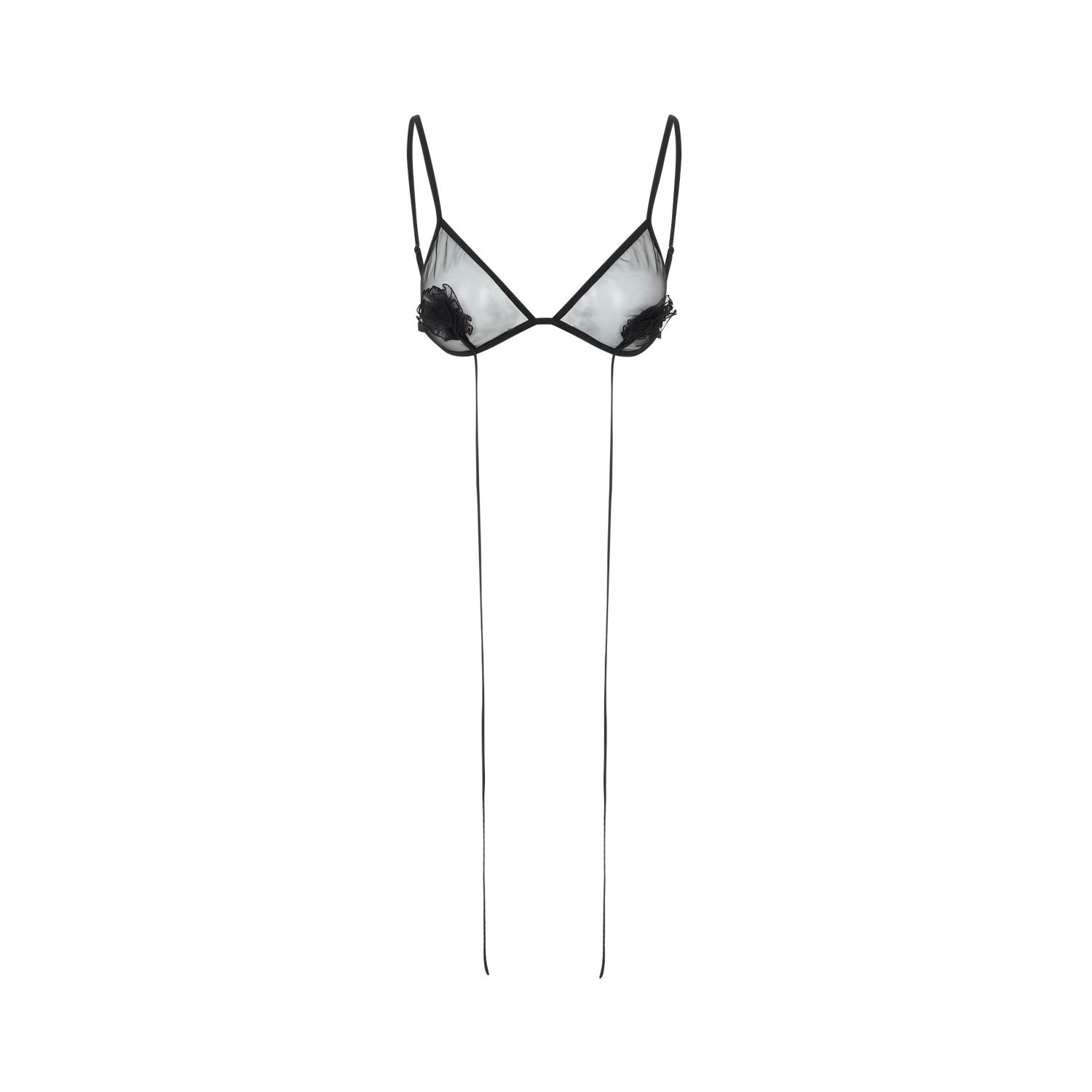 NENSI DOJAKA  Reggiseno Nensi Dojaka Nero Trasparente con Fiore Prezzo Ridotto