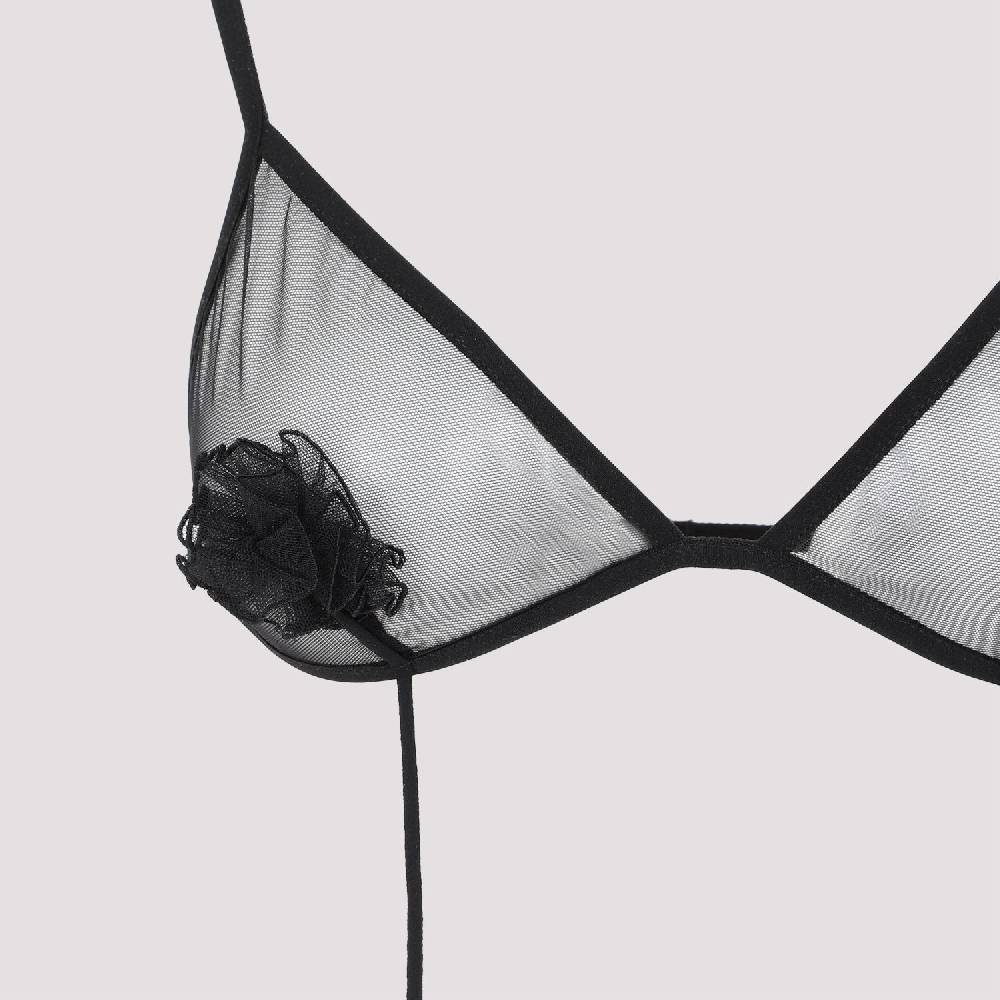 NENSI DOJAKA  Reggiseno Nensi Dojaka Nero Trasparente con Fiore Prezzo Ridotto