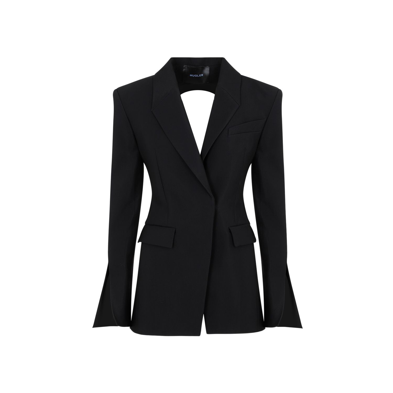 MUGLER  Giacca Avvolgente in Misto Lana Nera MUGLER Donna Convenienza