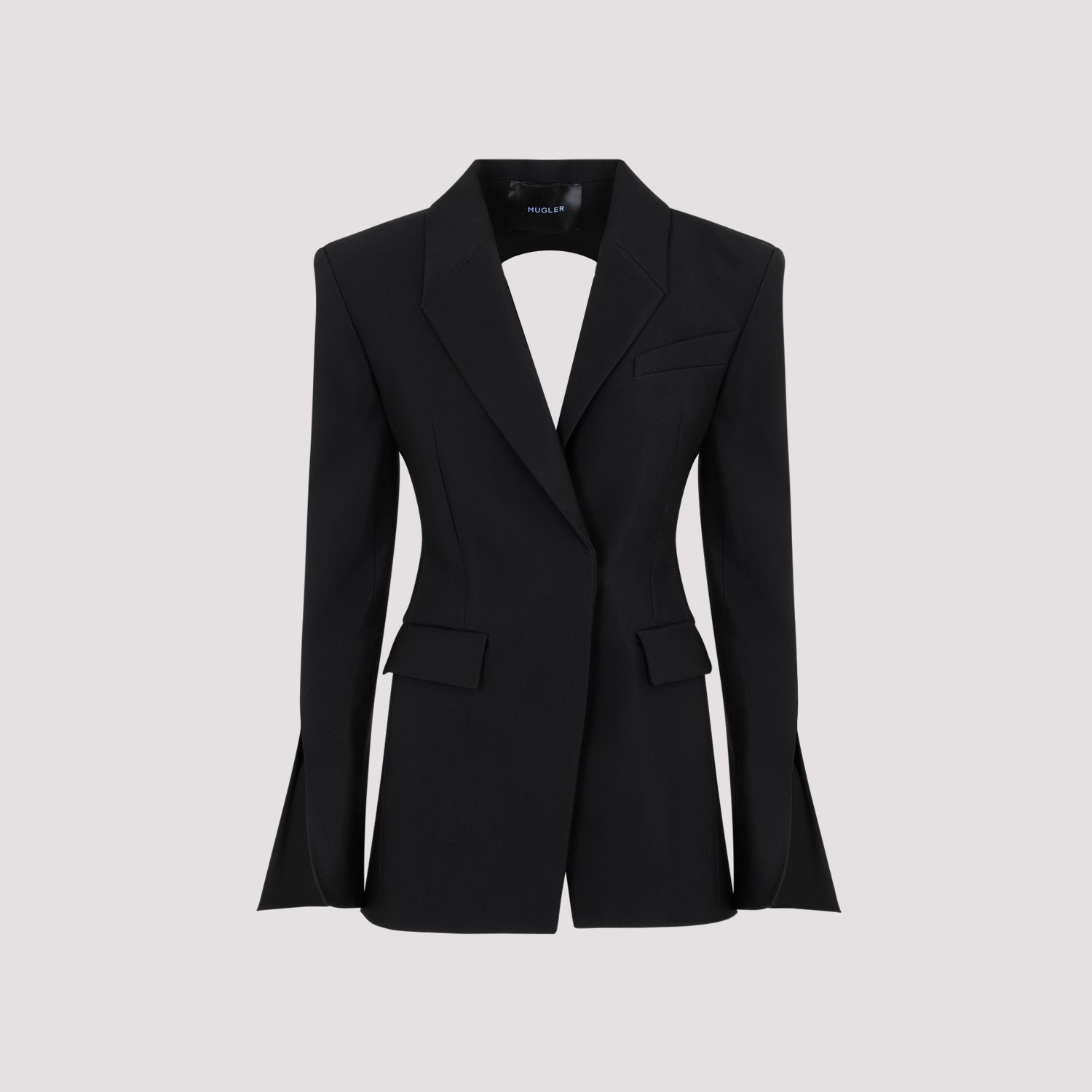 MUGLER  Giacca Avvolgente in Misto Lana Nera MUGLER Donna Convenienza