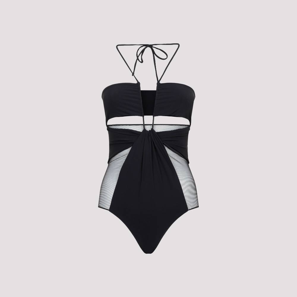 NENSI DOJAKA  Costume Intero Nero con Tagli Nensi Dojaka Sconto