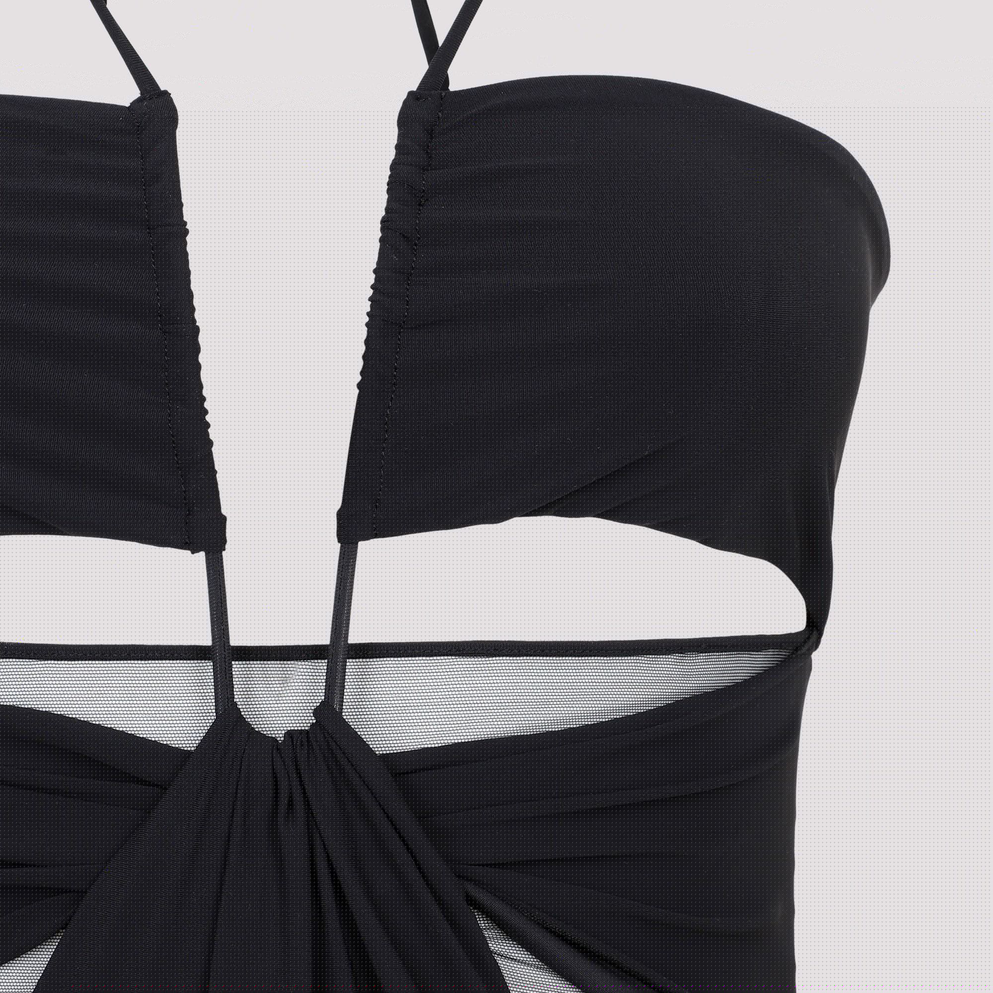NENSI DOJAKA  Costume Intero Nero con Tagli Nensi Dojaka Sconto
