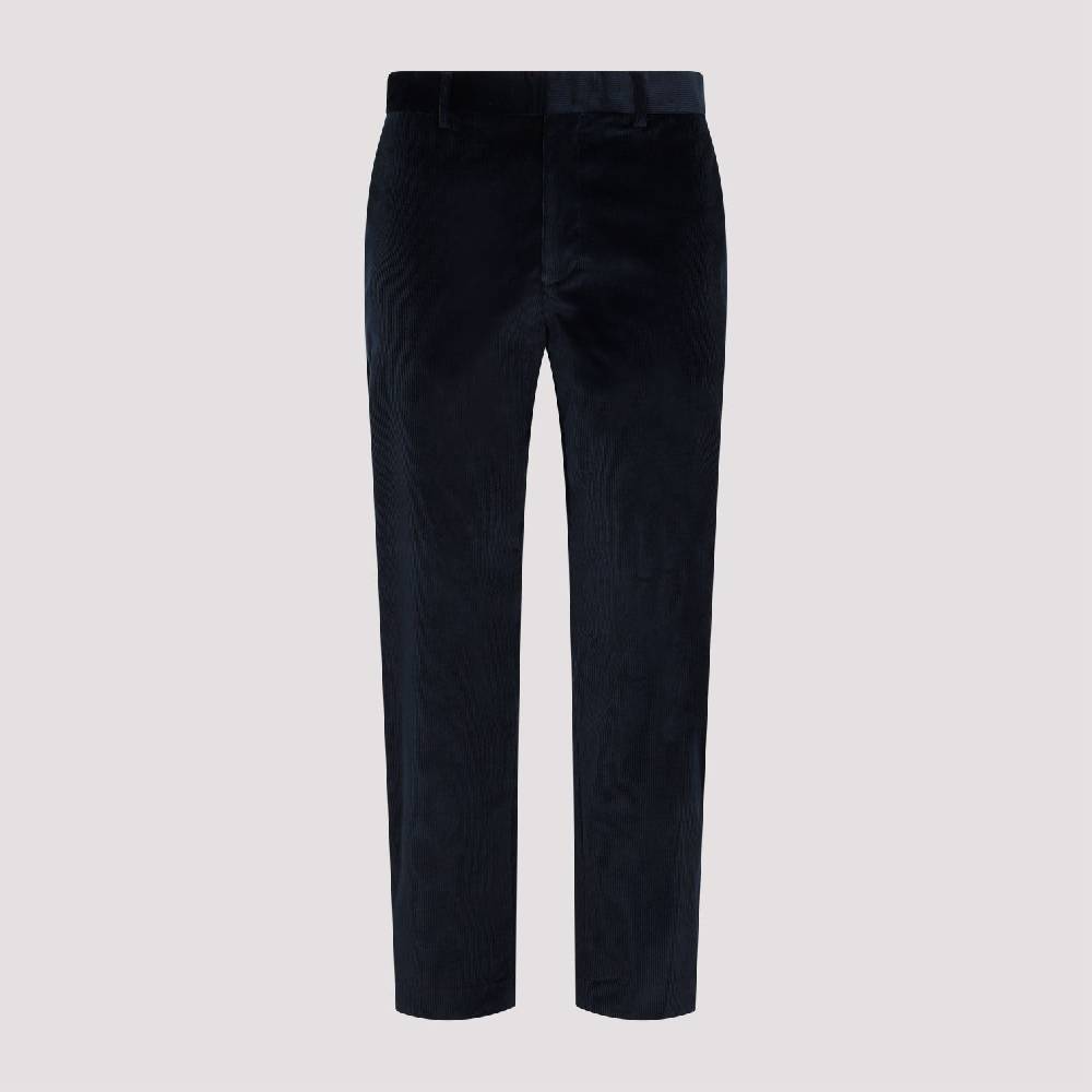 PAUL SMITH  Pantaloni in Velluto Cotone e Lana Blu Navy Paul Smith Offerta