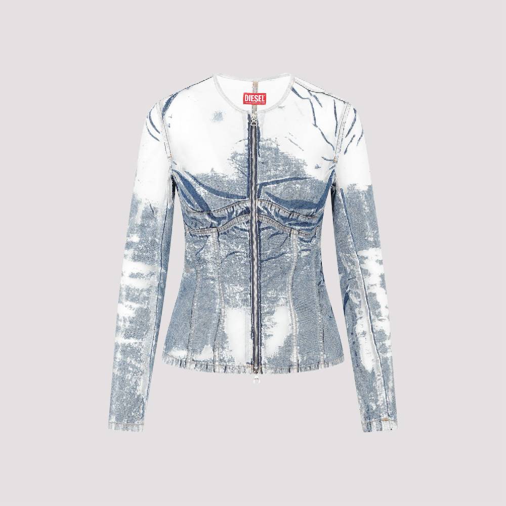 DIESEL  Giacca di Jeans Strappata Blu DIESEL in Cotone da Donna Hotsell