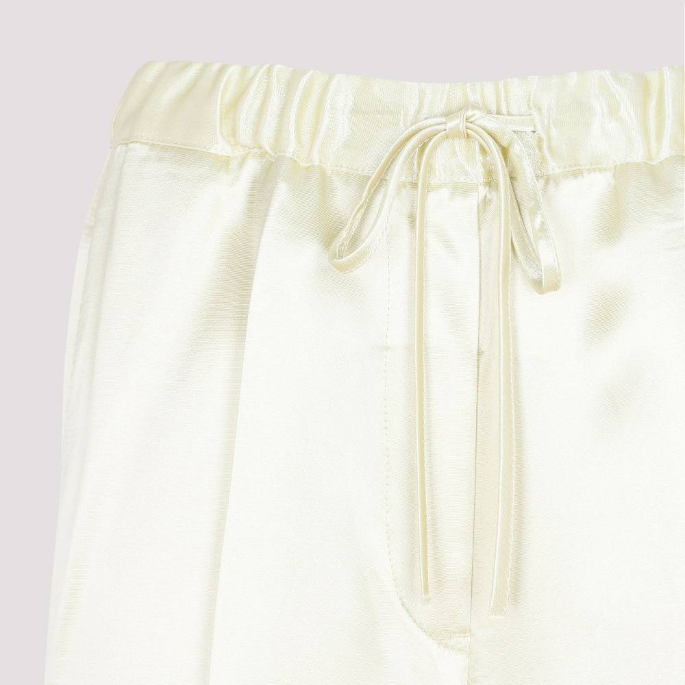 JIL SANDER  Pantaloni Verdi in Misto Viscosa JIL SANDER - Vita Elastica e Taglio Dritto Donna Vendita Calda