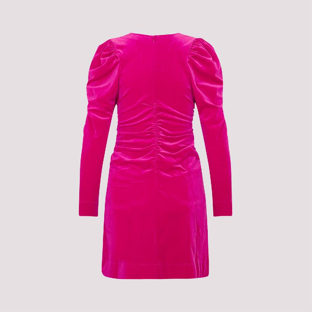GANNI  Abito Mini in Velluto GANNI Love Potion - Rosa & Viola Vendita Economica