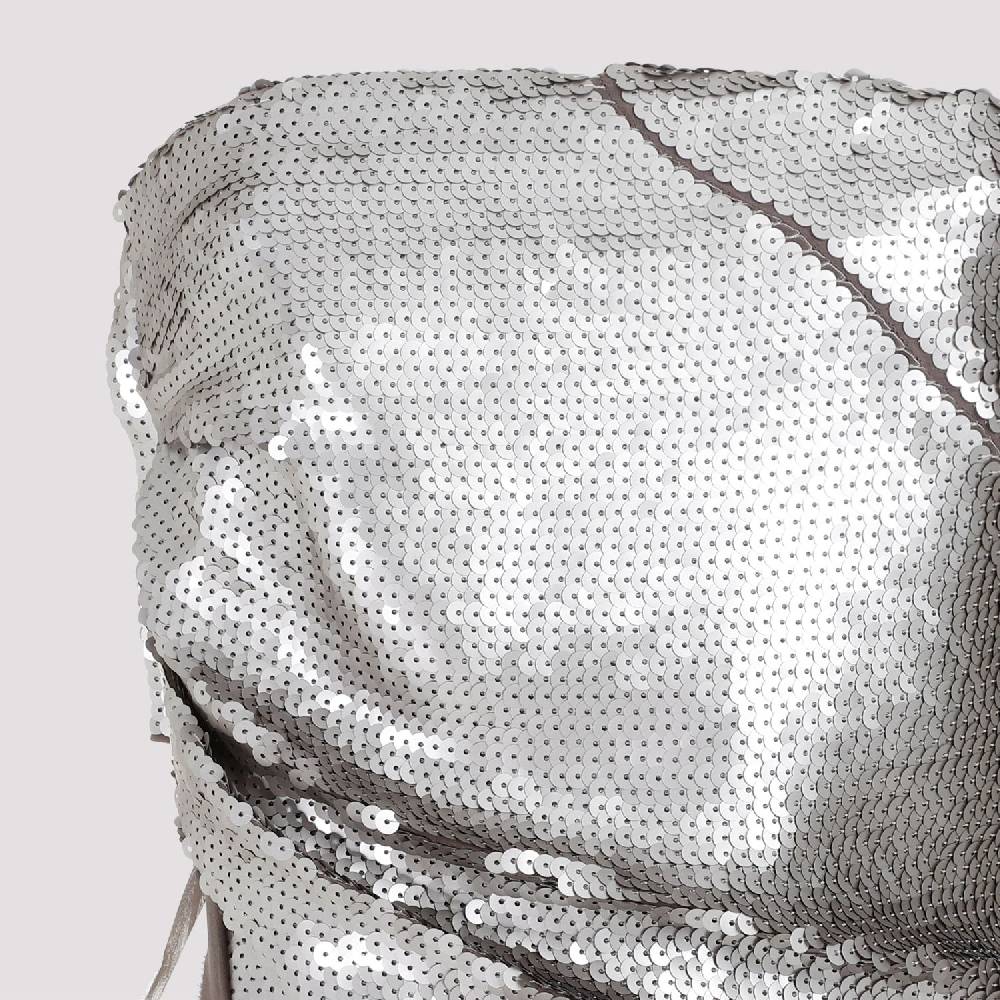 RICK OWENS  Top in Seta Grigio Perla con Paillettes Rick Owens Moda