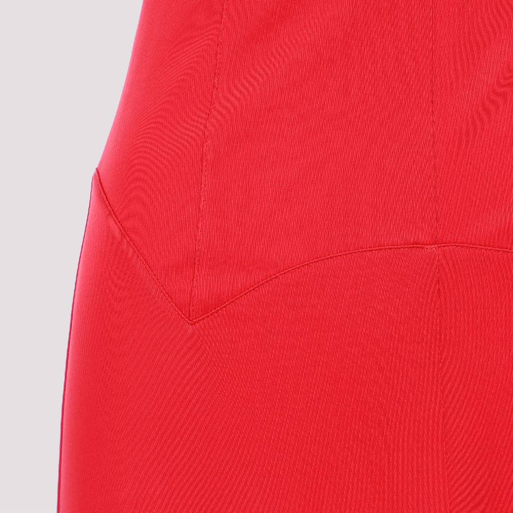 LANVIN  Abito Midi Rosso A-Line Senza Maniche Lanvin Italy