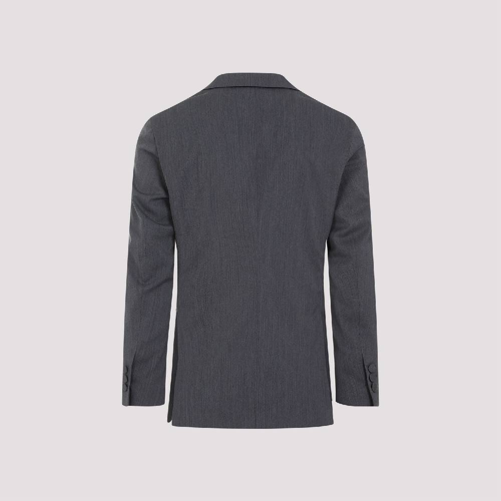 PALM ANGELS  Blazer Monogramma Grigio Chiaro Palm Angels - Uomo Poliestere e Lana Offerta San Valentino