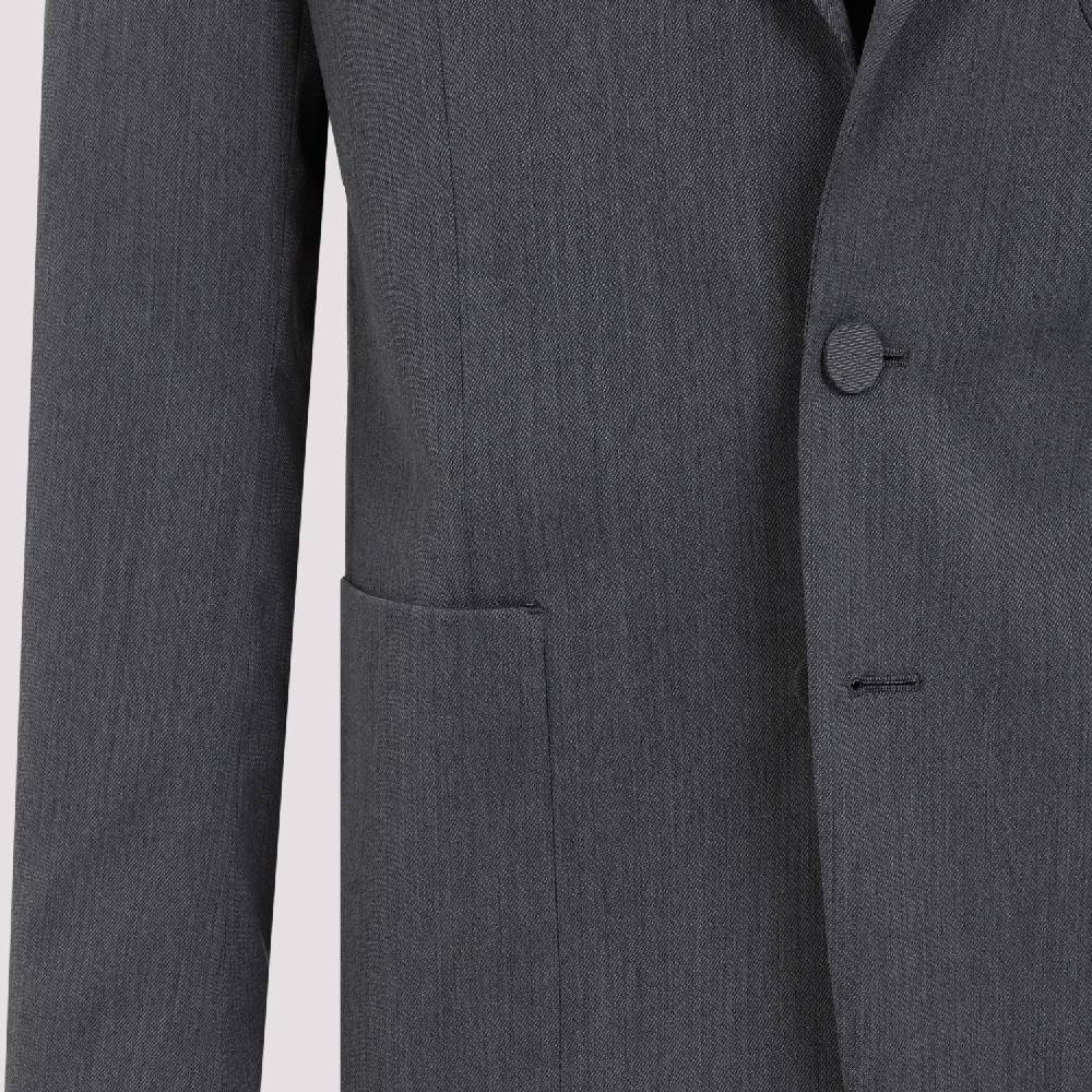 PALM ANGELS  Blazer Monogramma Grigio Chiaro Palm Angels - Uomo Poliestere e Lana Offerta San Valentino