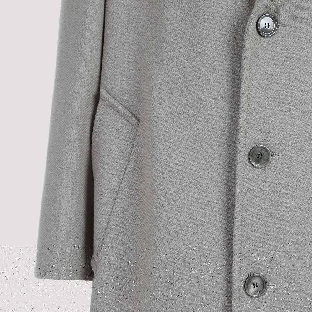 AMI  Cappotto Uomo AMI Taupe in Misto Lana Oversize Pezzi Unici