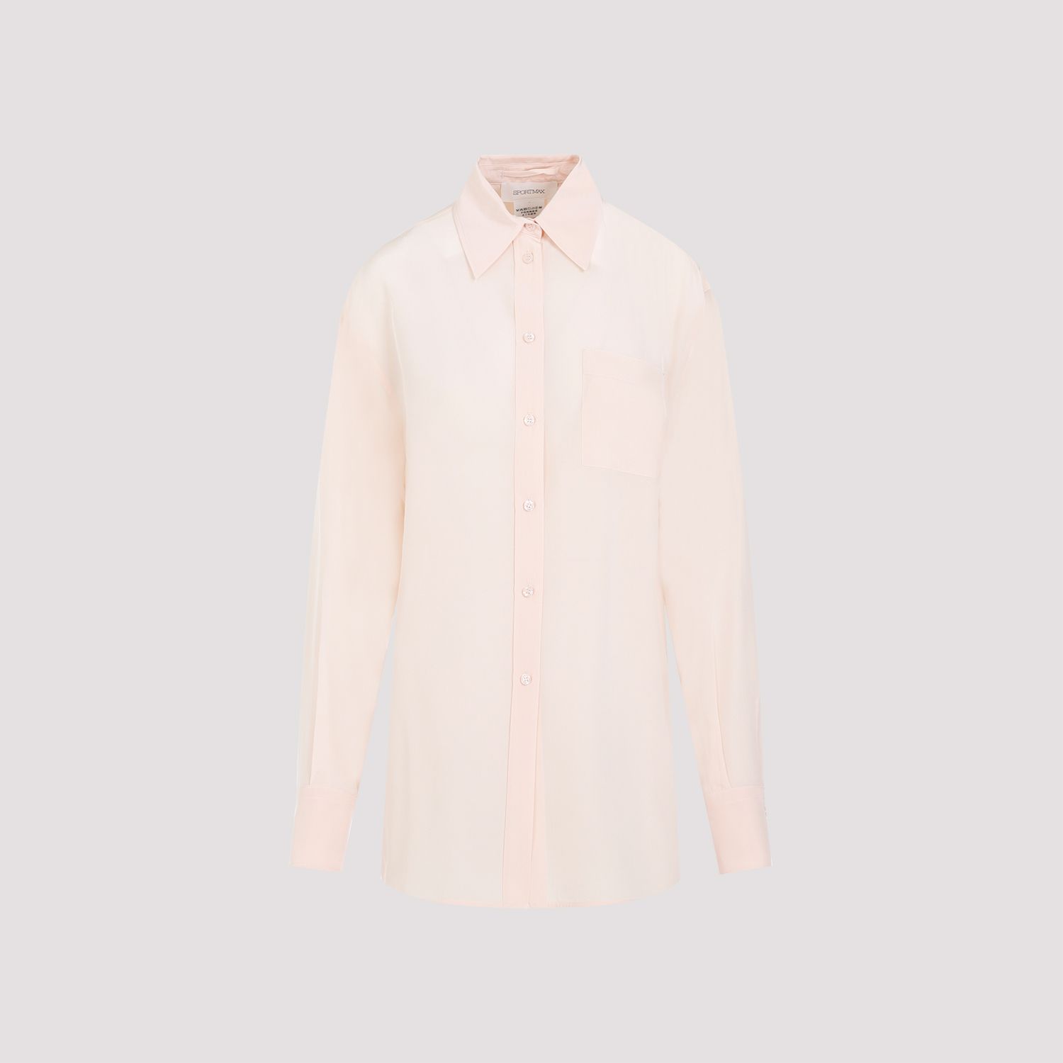 SPORTMAX  Camicia in Crepe di Seta Rosa Sportmax Rovigo per Donna Fino Al -60%