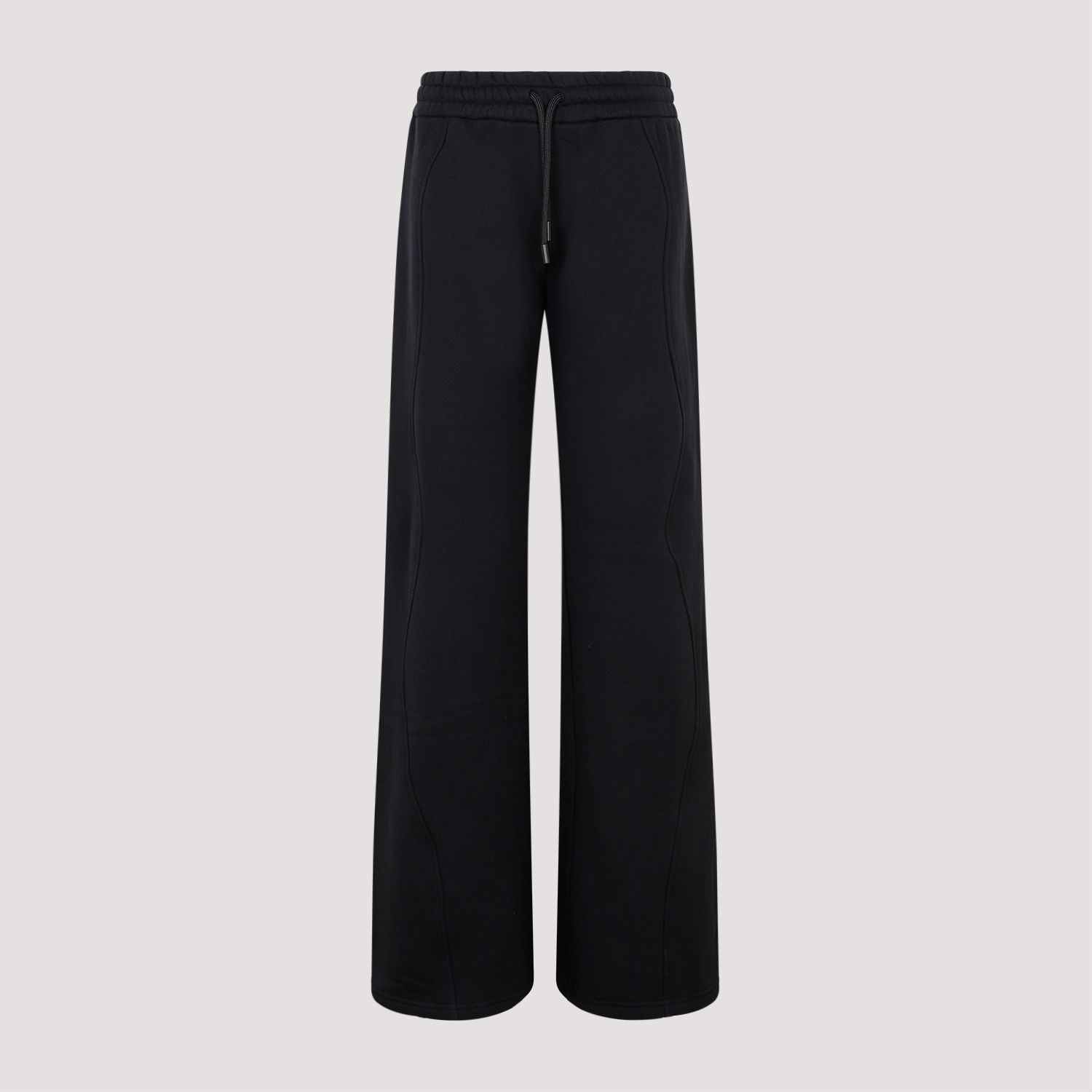 OFF-WHITE  Pantaloni Tuta in Cotone Nero con Coulisse OFF-WHITE Donna Shopping Online