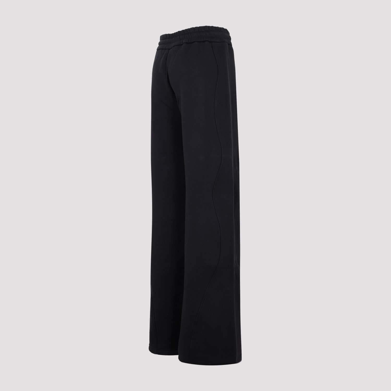 OFF-WHITE  Pantaloni Tuta in Cotone Nero con Coulisse OFF-WHITE Donna Shopping Online
