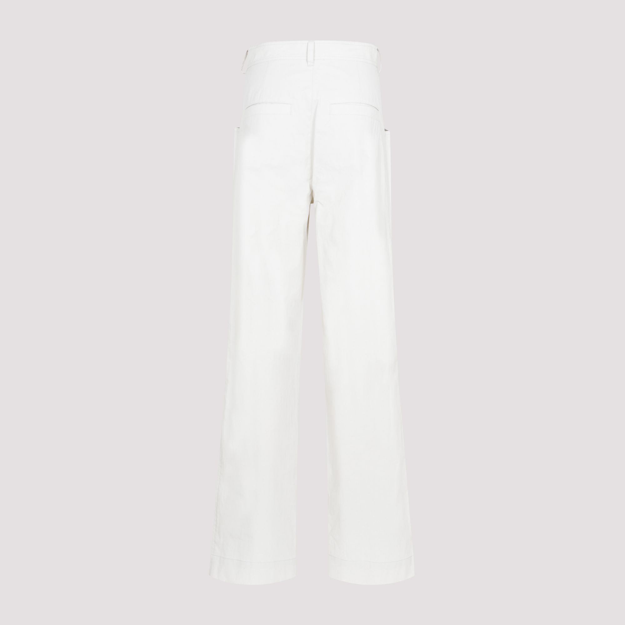 ISABEL MARANT  Pantaloni Ampio Gamba Ecru di Cotone Isabel Marant Economico