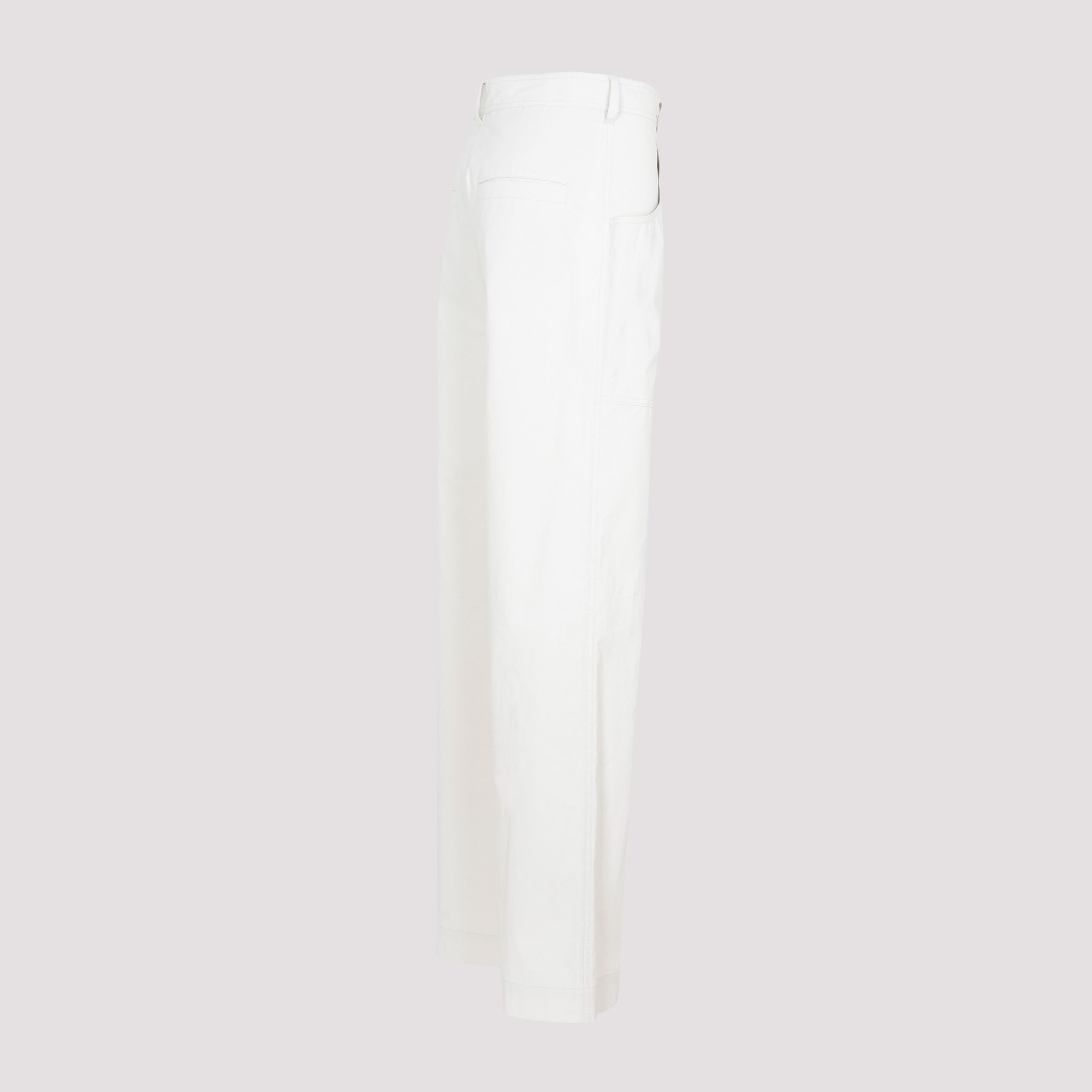 ISABEL MARANT  Pantaloni Ampio Gamba Ecru di Cotone Isabel Marant Economico