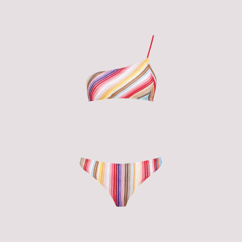MISSONI  Bikini a Righe Monospalla Missoni in Viscosa Vendita Calda