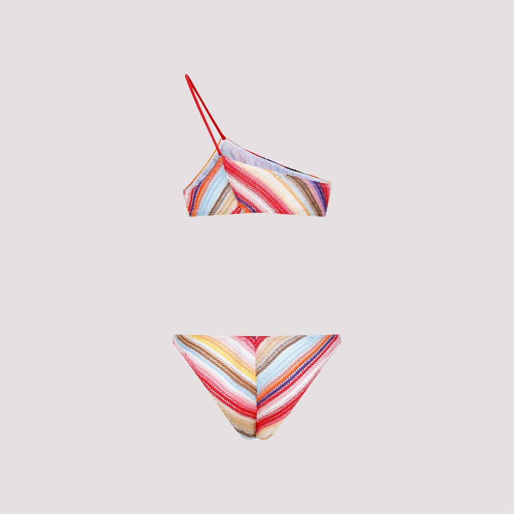 MISSONI  Bikini a Righe Monospalla Missoni in Viscosa Vendita Calda