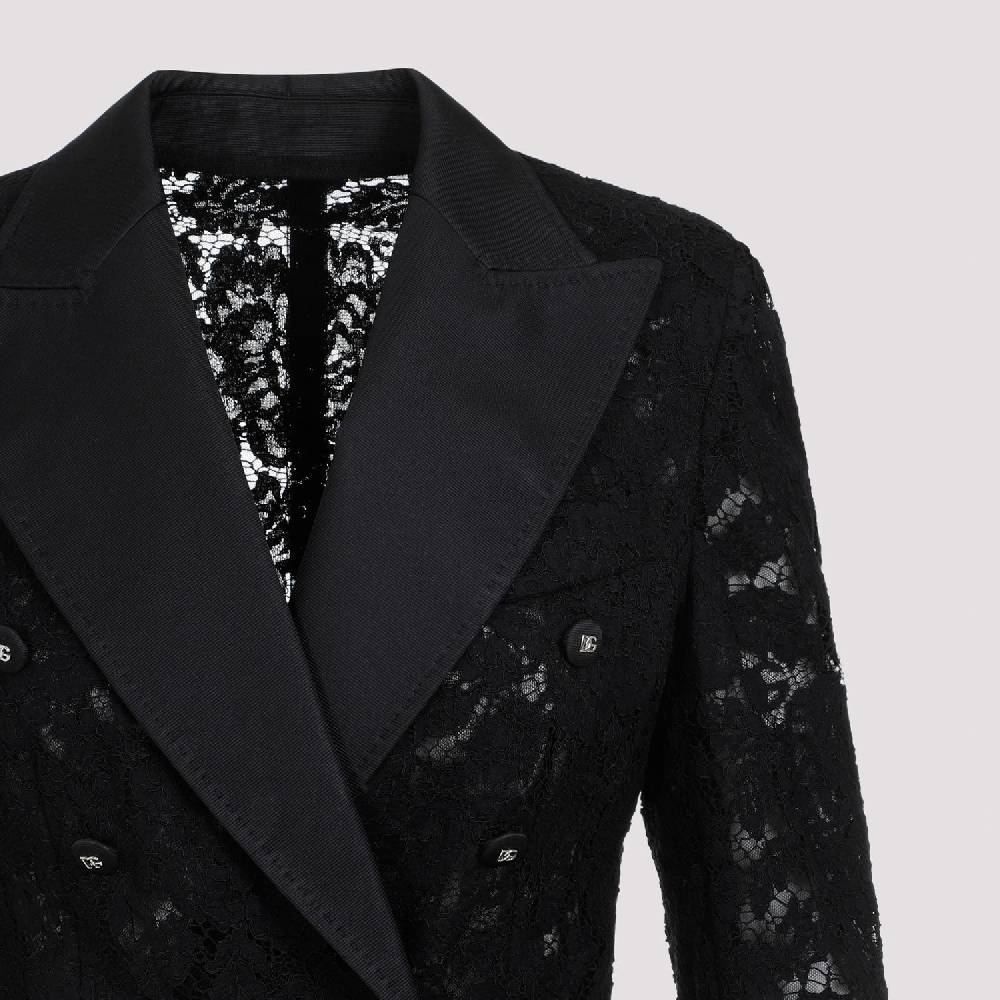 DOLCE & GABBANA  Giacca Pizzo Cotone Nero Dolce & Gabbana Vendita Economica
