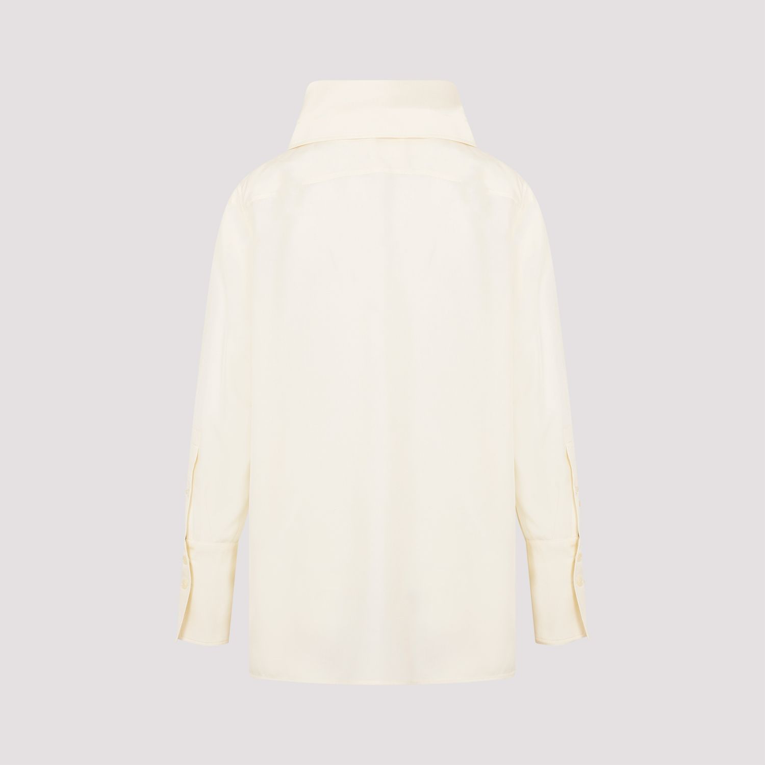 GIVENCHY  Blusa Givenchy in Seta Bianca con Fiocco Vendite Flash