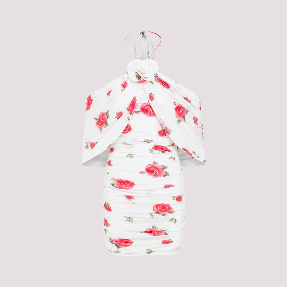 MAGDA BUTRYM  Mini Abito Bianco Crema con Rose di MAGDA BUTRYM Italia