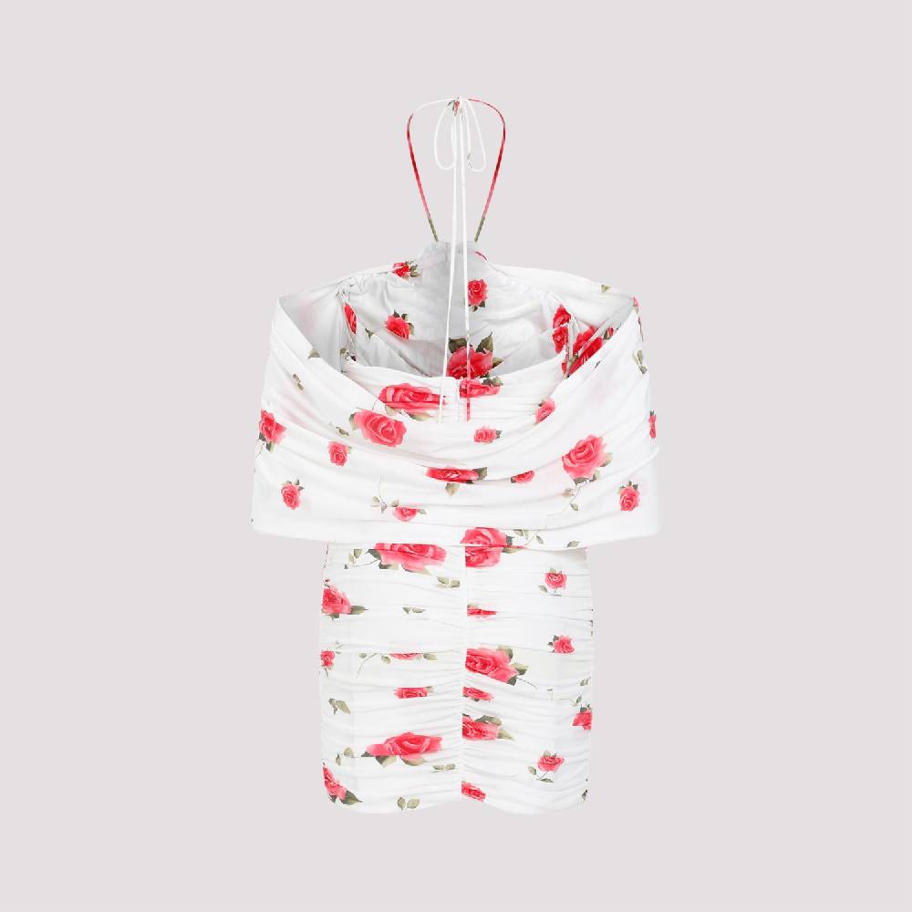 MAGDA BUTRYM  Mini Abito Bianco Crema con Rose di MAGDA BUTRYM Italia