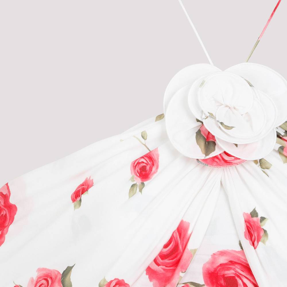 MAGDA BUTRYM  Mini Abito Bianco Crema con Rose di MAGDA BUTRYM Italia