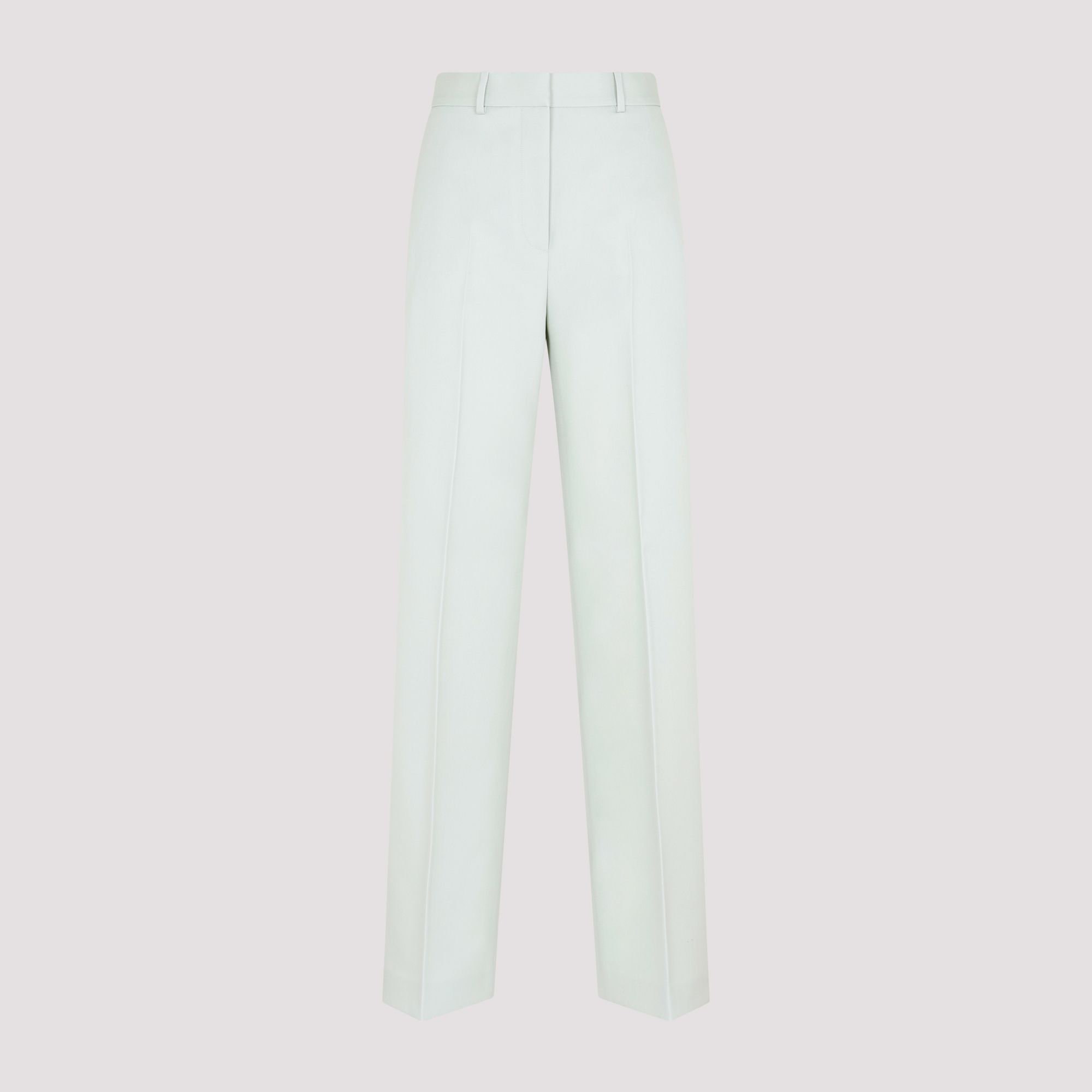 LANVIN  Pantaloni Larghi in Lana Verde Salvia Lanvin - Abbigliamento Donna Qualità