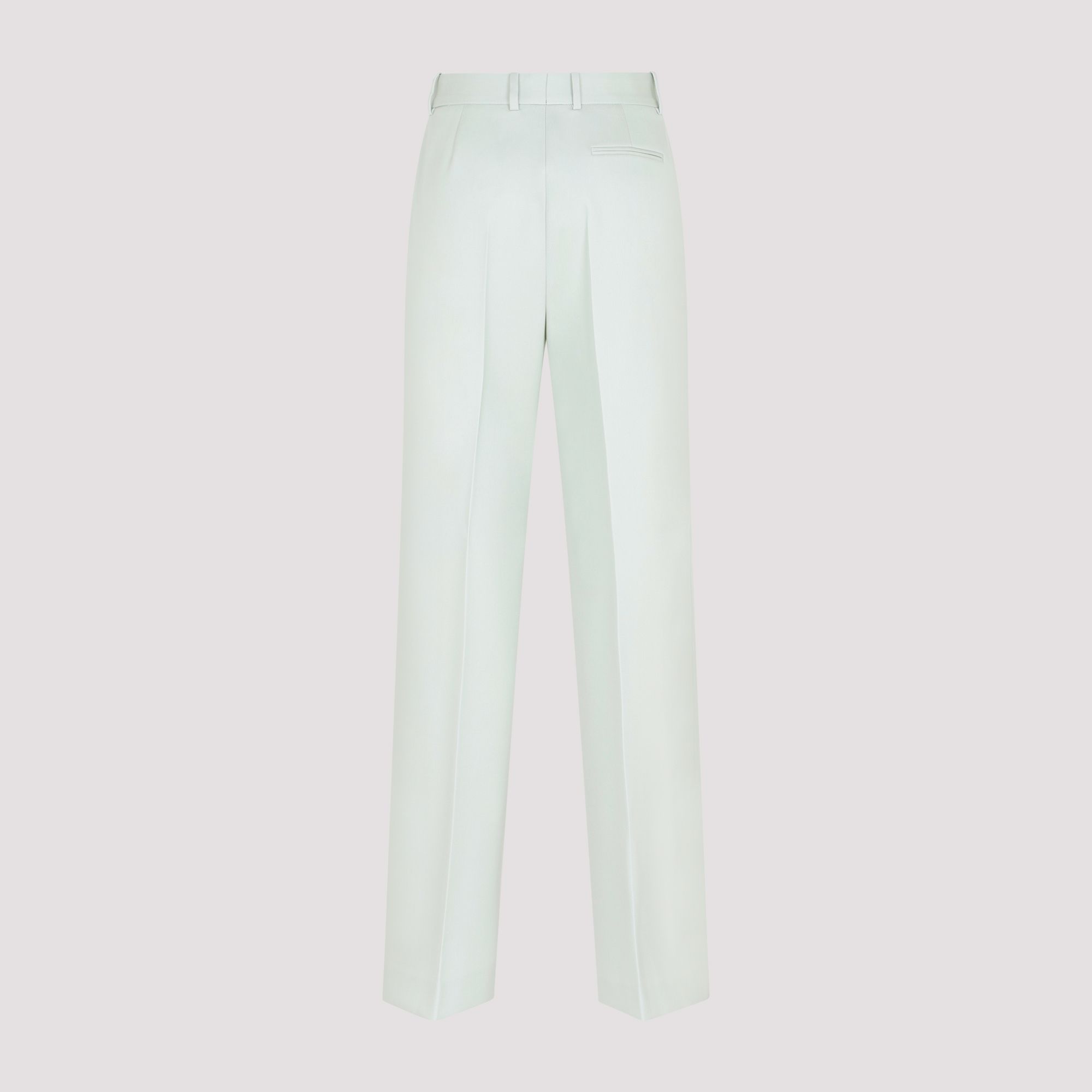 LANVIN  Pantaloni Larghi in Lana Verde Salvia Lanvin - Abbigliamento Donna Qualità