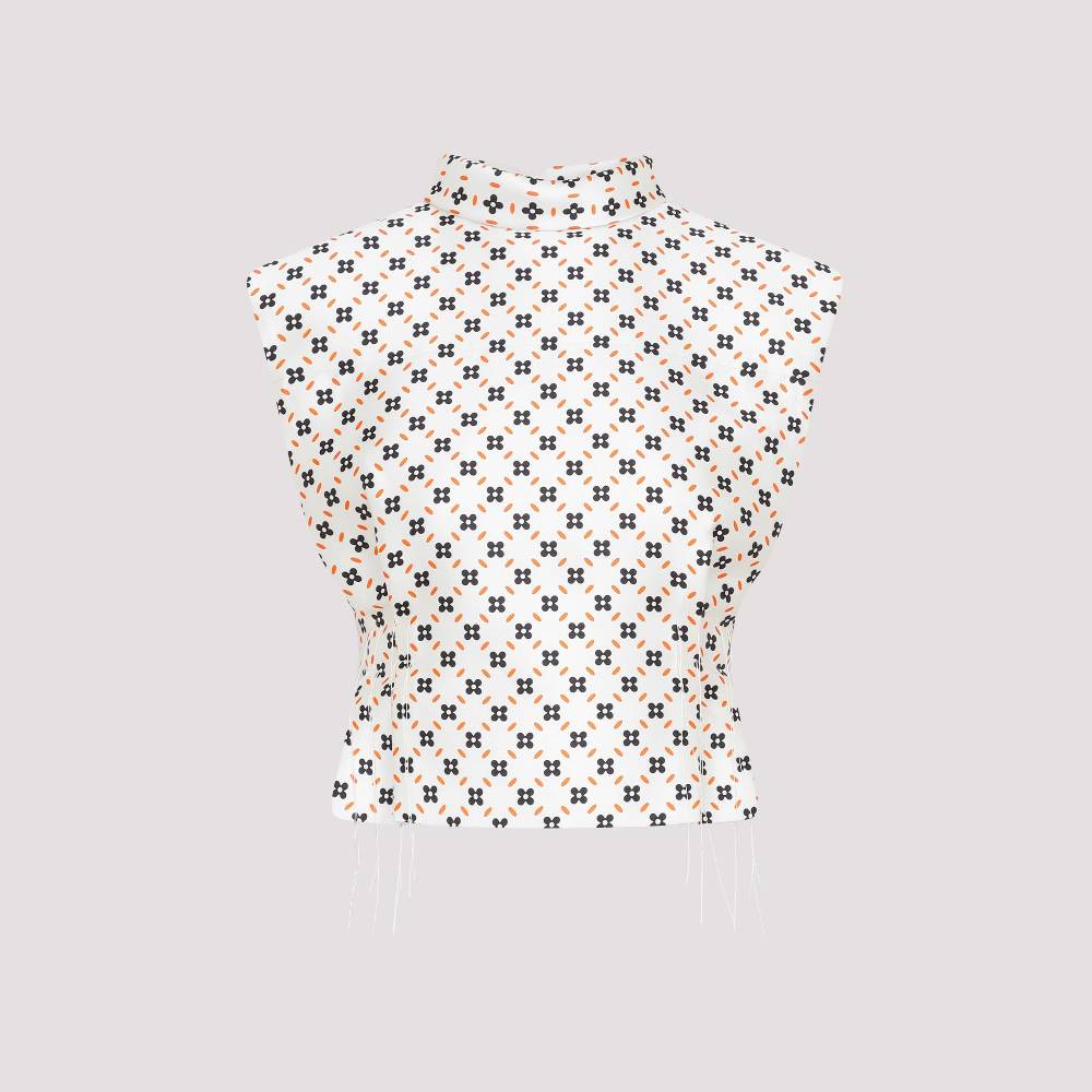 LANVIN  Top Senza Maniche con Collo Alto Floreale LANVIN Vendita