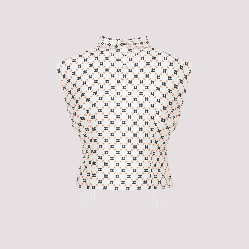 LANVIN  Top Senza Maniche con Collo Alto Floreale LANVIN Vendita