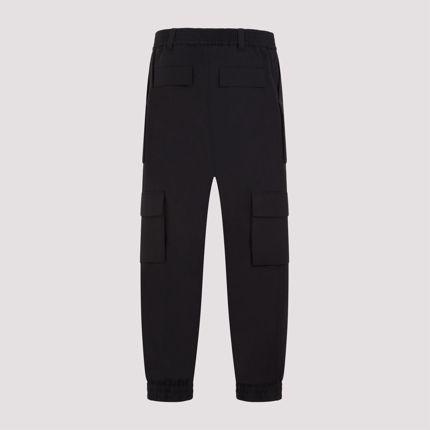 ALEXANDER MCQUEEN  Pantaloni Cargo Neri in Cotone da Uomo Alexander McQueen Consegna Veloce