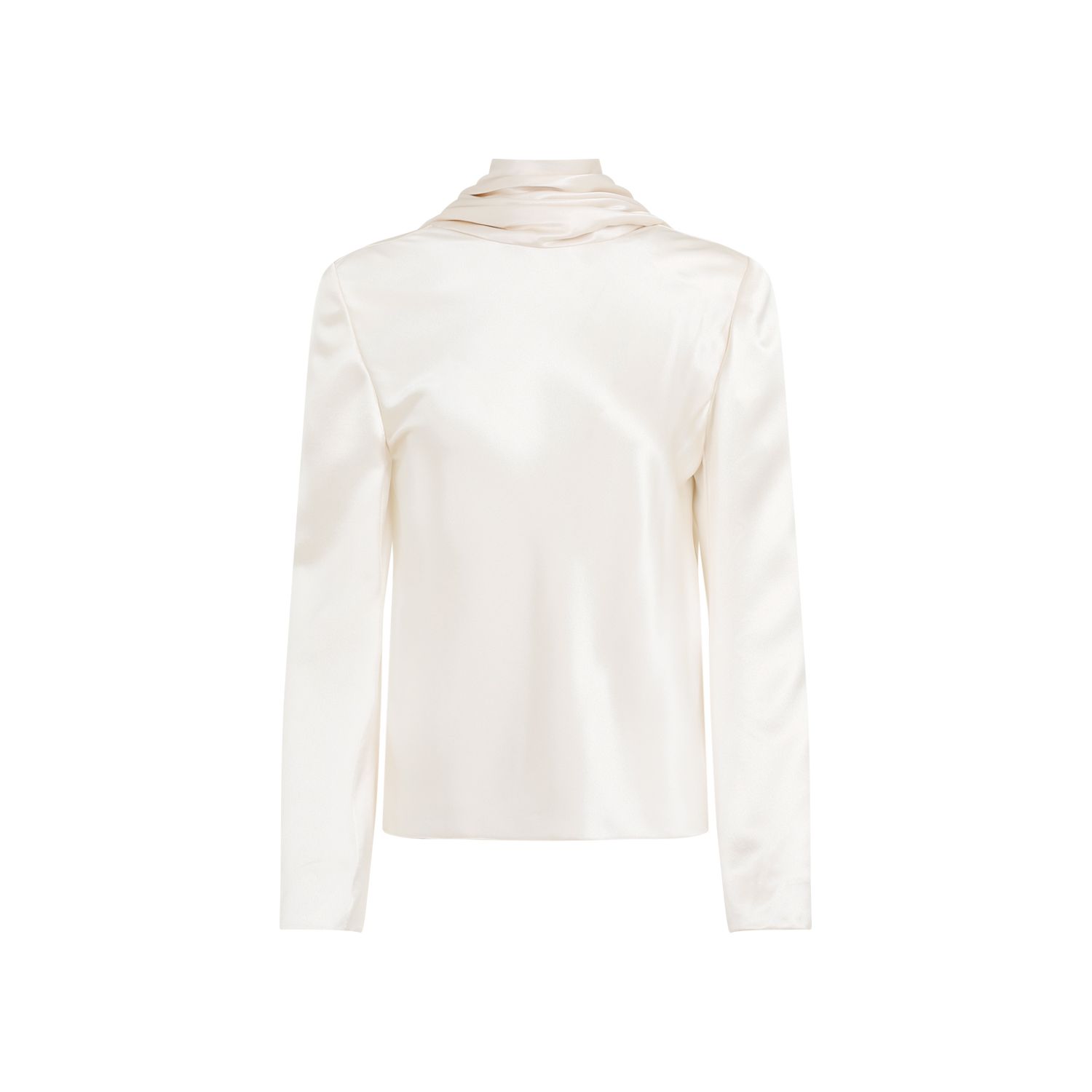 SAINT LAURENT Blusa Drappeggiata in Seta Saint Laurent - Color Carne