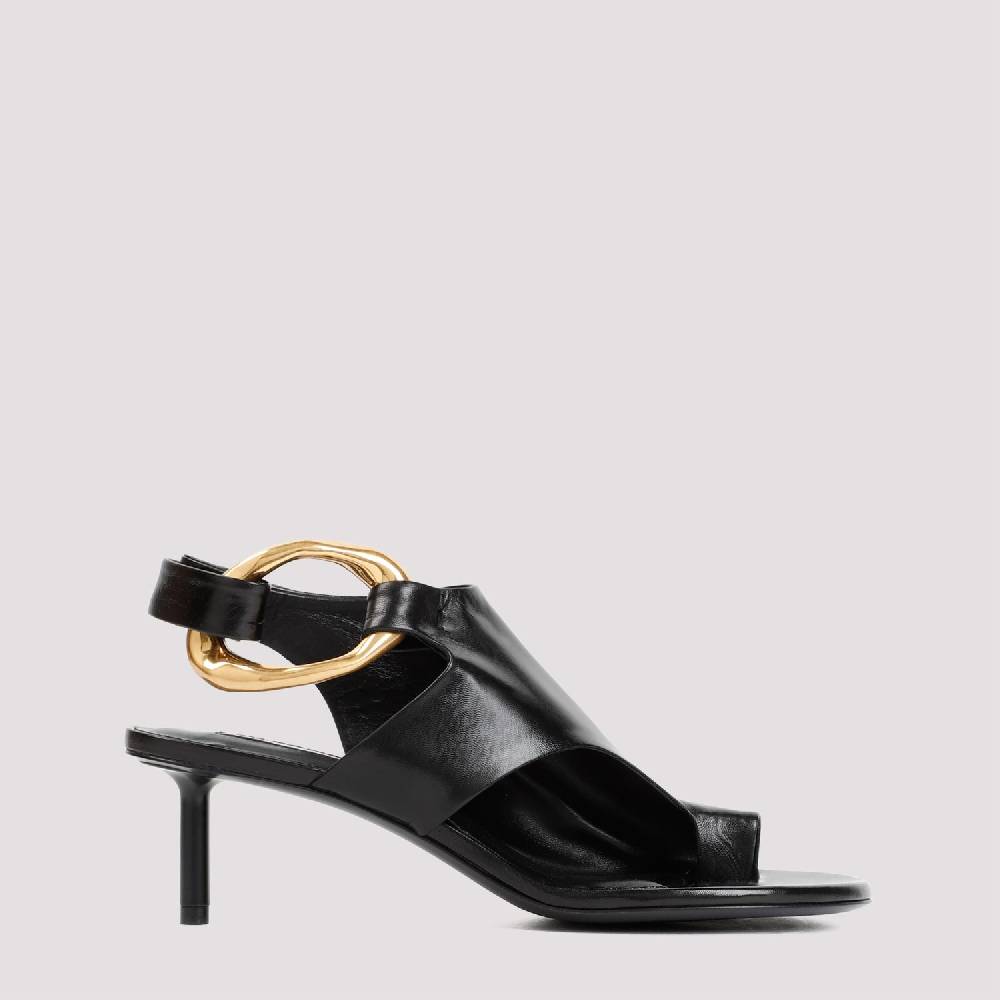 JIL SANDER  Décolleté Slingback in Pelle Nera Jil Sander con Tacco 5cm Sottocosto