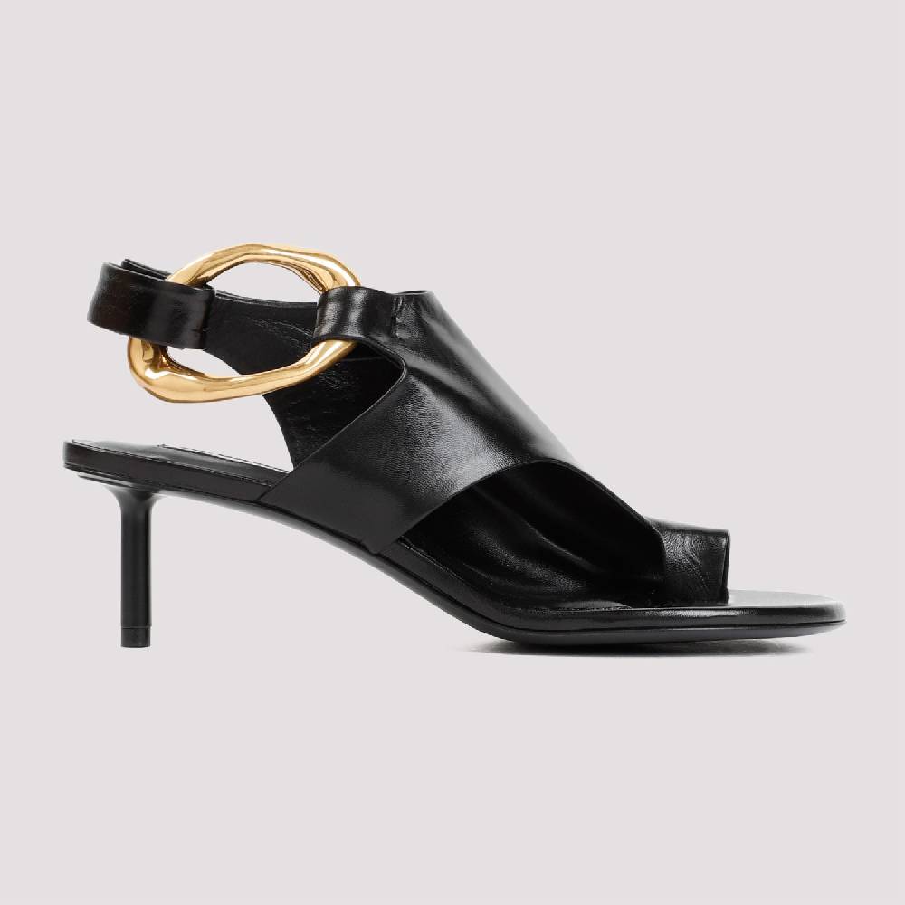 JIL SANDER  Décolleté Slingback in Pelle Nera Jil Sander con Tacco 5cm Sottocosto
