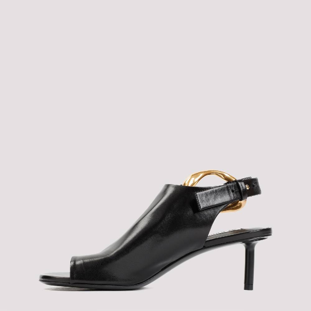JIL SANDER  Décolleté Slingback in Pelle Nera Jil Sander con Tacco 5cm Sottocosto