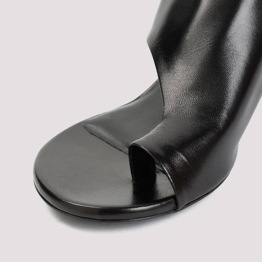 JIL SANDER  Décolleté Slingback in Pelle Nera Jil Sander con Tacco 5cm Sottocosto