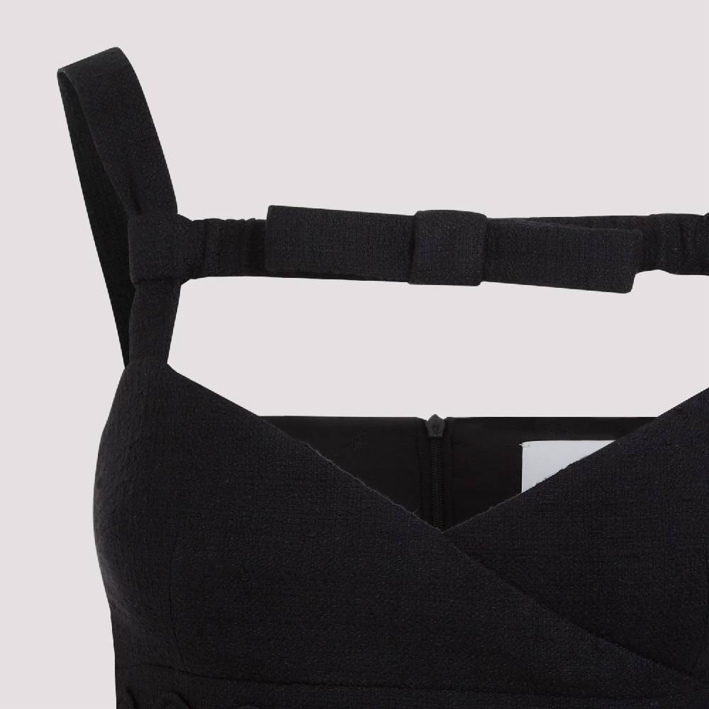 PATOU  Abito Mini Nero in Cotone con Fiocco PATOU Sconto