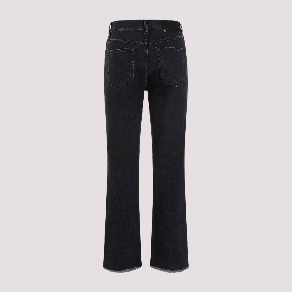 GOLDEN GOOSE  Jeans Svasati Cropped Cotone Nero Golden Goose Offerta