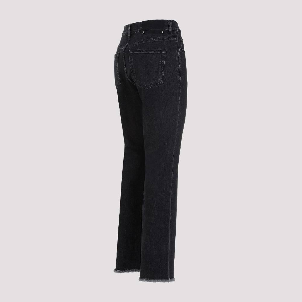 GOLDEN GOOSE  Jeans Svasati Cropped Cotone Nero Golden Goose Offerta