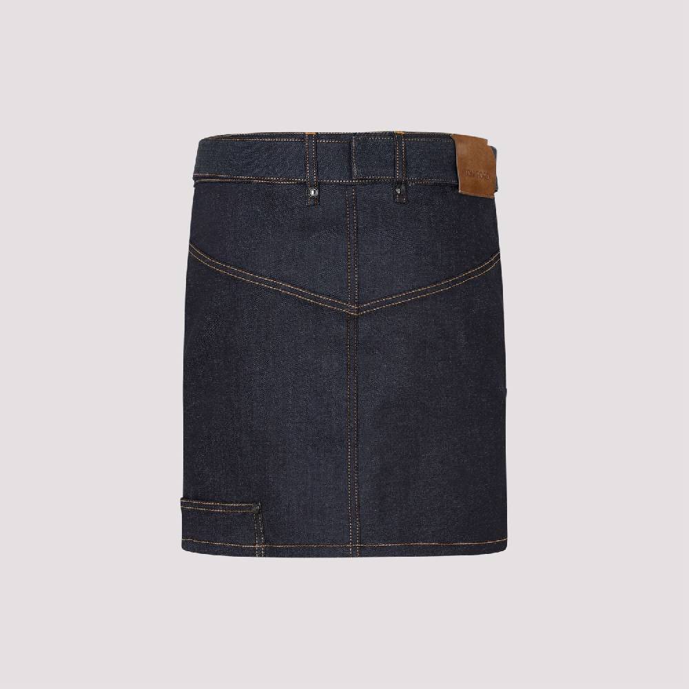 TOM FORD  Gonna Denim Blu in Cotone Misto Tom Ford Economico